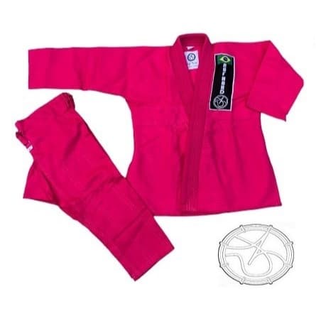 Kimono Infantil Trançado Jiu-jitsu Rosa