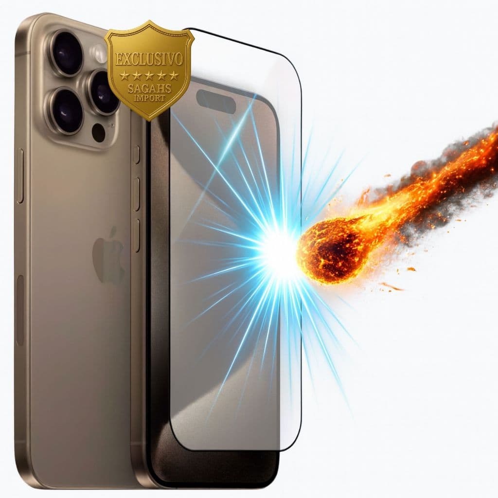 Película Vidro iPhone 14 15 Pro Max 3D Temperado Kit Tela 14 e 15 Pro Max 3D