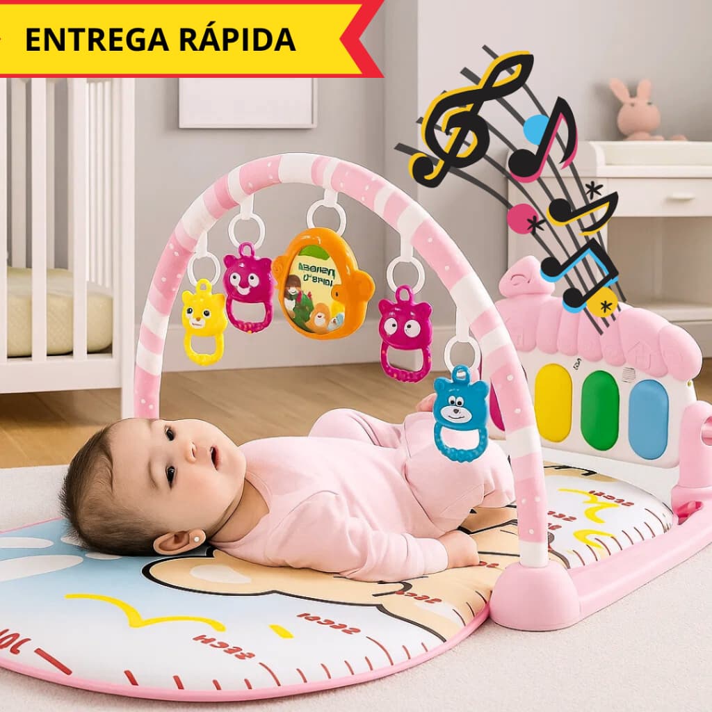 Tapete Infantil Bebê Musical Piano Atividades Interativo Brinquedo Educativo  Estímulo Sensorial