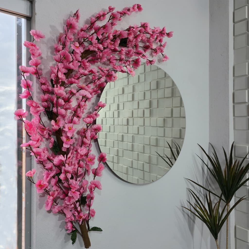 Jardim Vertical Artificial Cerejeira Pessegueira Rosa Branco Pink Amarelo