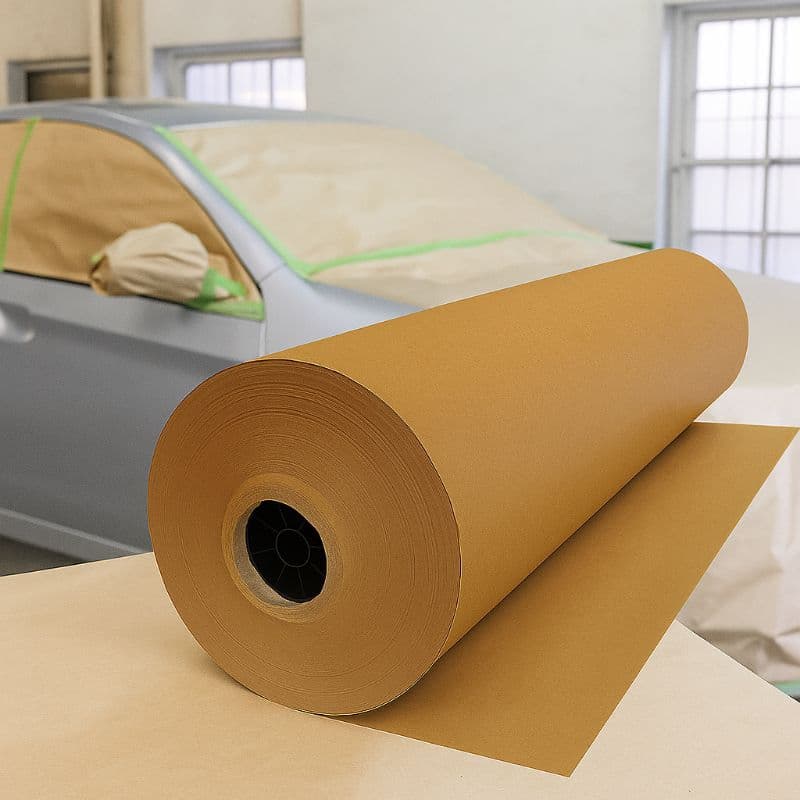 Papel Pardo Mascaramento Semi Kraft 45Cm Bobina Empacotamento Proteção De Pintura Multiuso