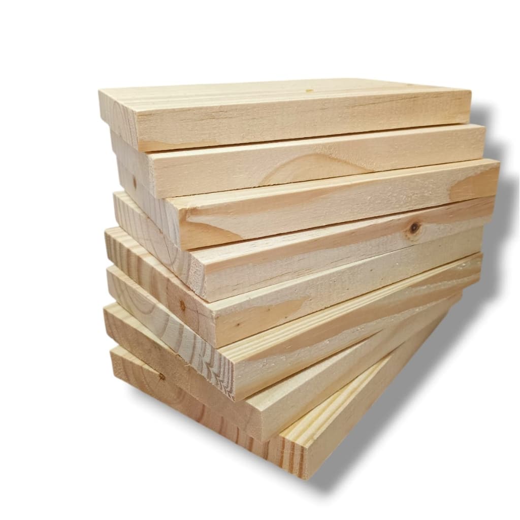Mega Kit com 25 Peças de Madeiras 20x14x2,5 Maciça Pinus