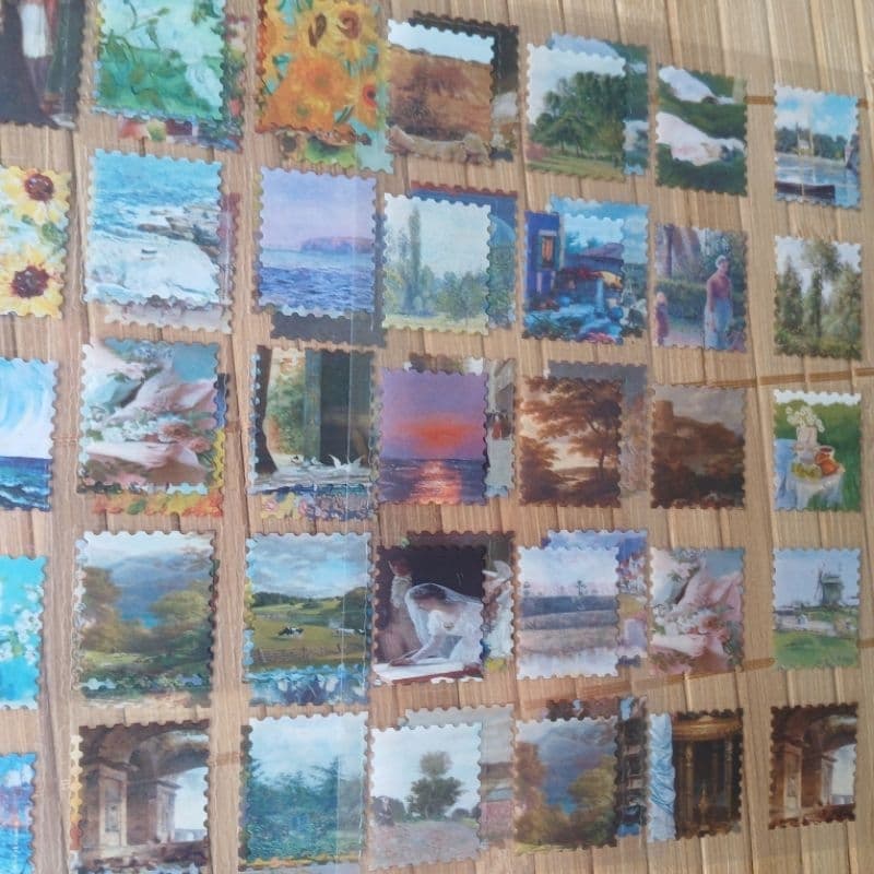 8 cartelas de adesivos de selos scrapbook bullet journal planner