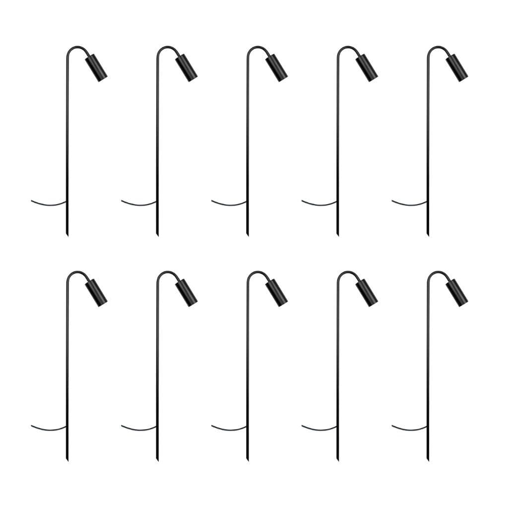 Kit Balizador Espeto Luminária Jardim Escada Curvo 50cm