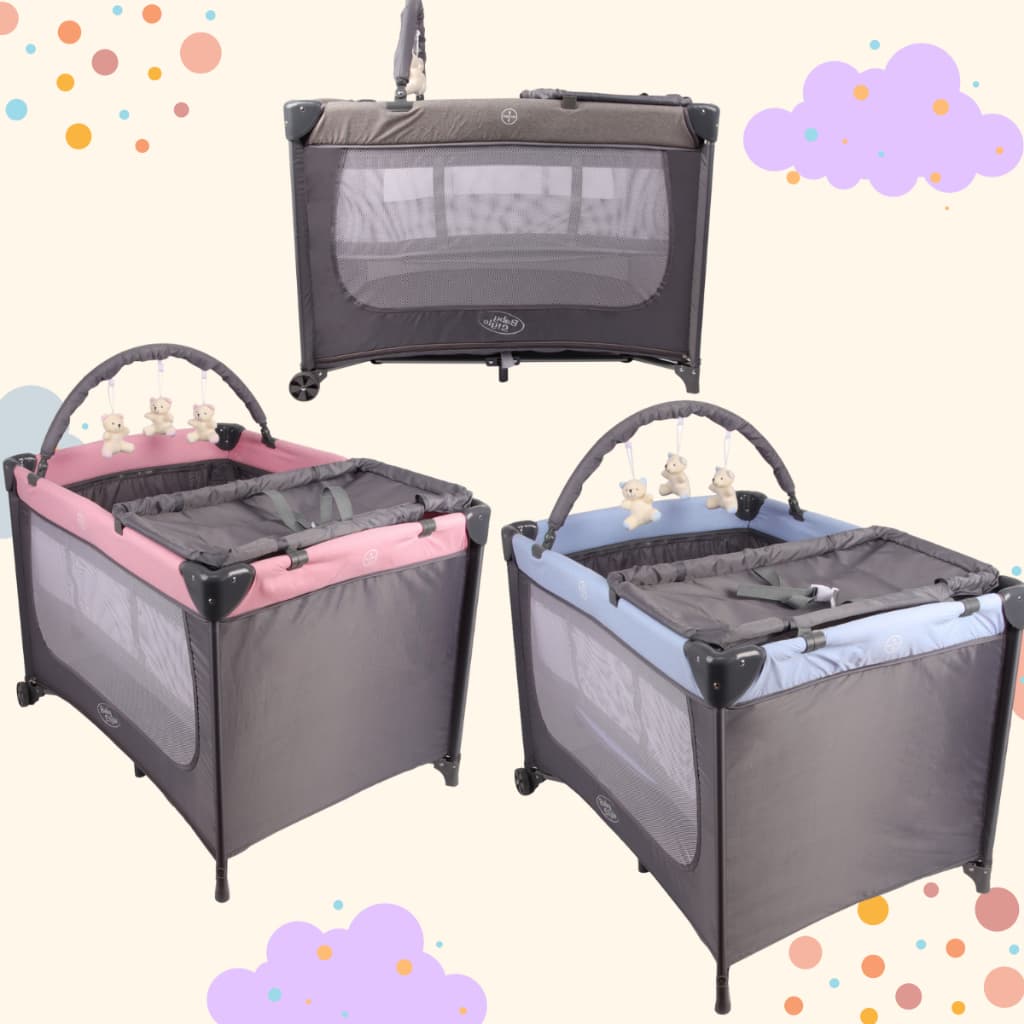 Berço de Bebê Joly Trocador Infantil Brinquedo Desmontável Mobile - Baby Style