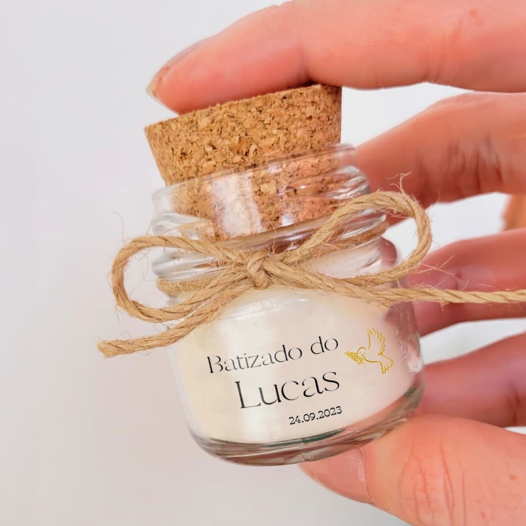 Vela lembrancinha batizado aromáticas artesanal perfumada   kit com 30 unidades
