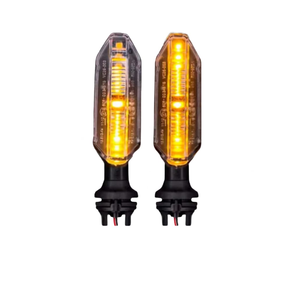 1 Par de Pisca Seta Led Sequencial Moto Modelo Honda Cb Twister Com Coxim