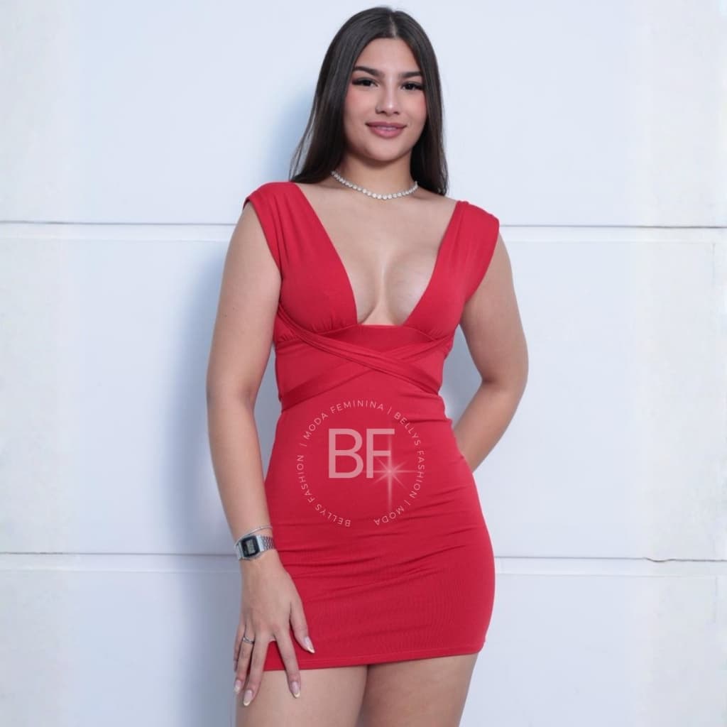Vestido Multiformas Colado Costa Nua Decote Feminino Suplex de Poliamida