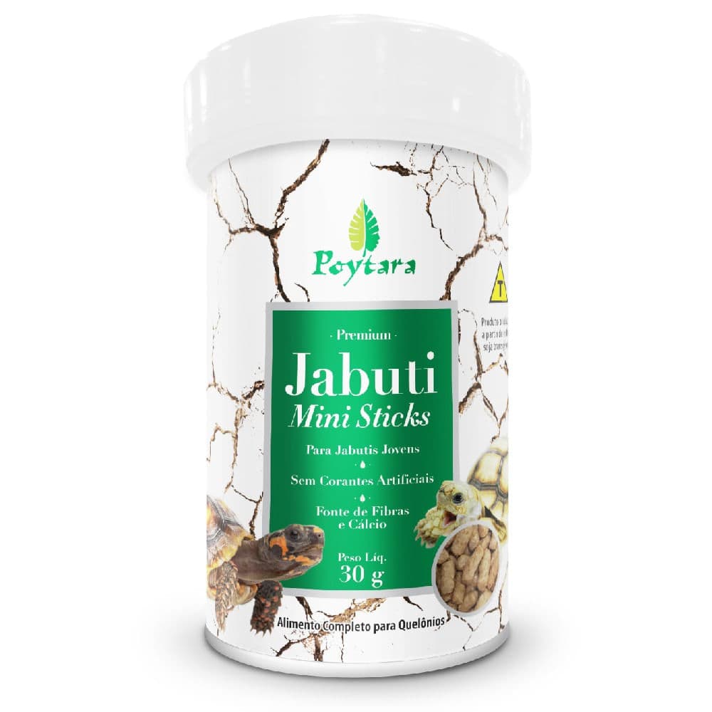 Ração Poytara Jabuti Mini Sticks 30G