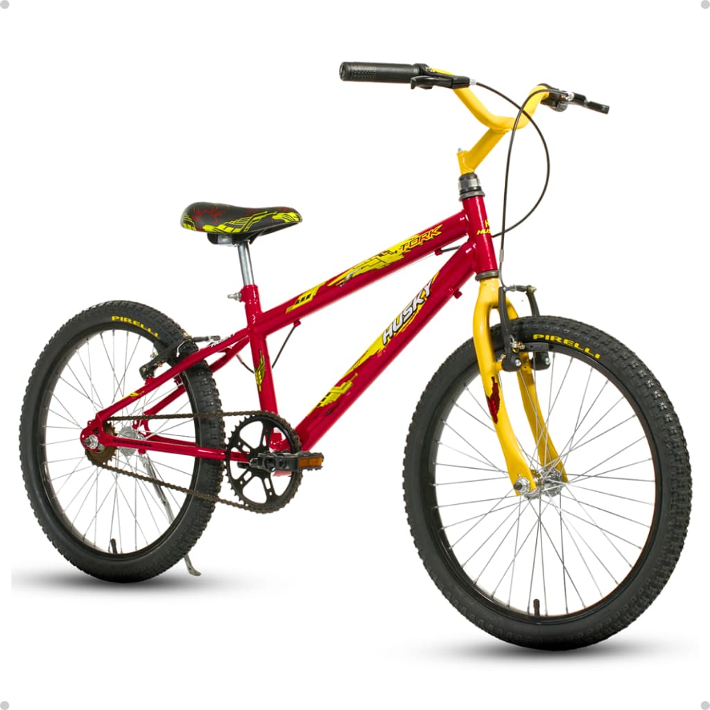 Bicicleta Infantil Aro 20 Masculina Homem De Ferro Vermelha Tork Husky