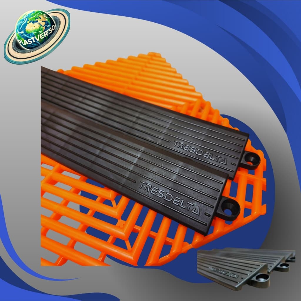 kit 10 Rampas Piso Modular Automotivo Plástico 30x30 Garagem Estética Automotiva Quintal Fábrica