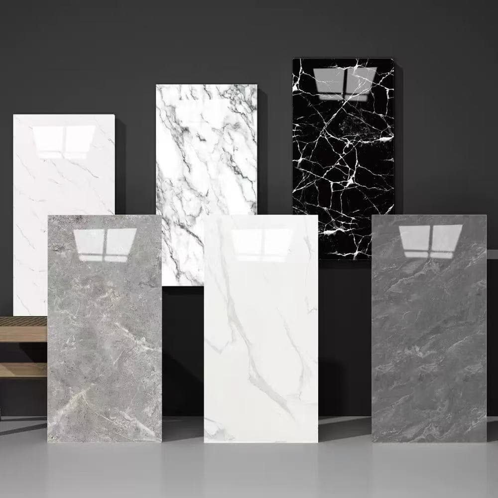Kit 20 Placas Mármore Vinílico Adesivo 60x30 Parede Decoração Lavável