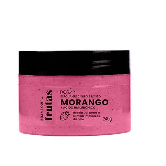 Esfoliante para Corpo e Rosto Bem Me Quero Frutas Morango da Porán PR240