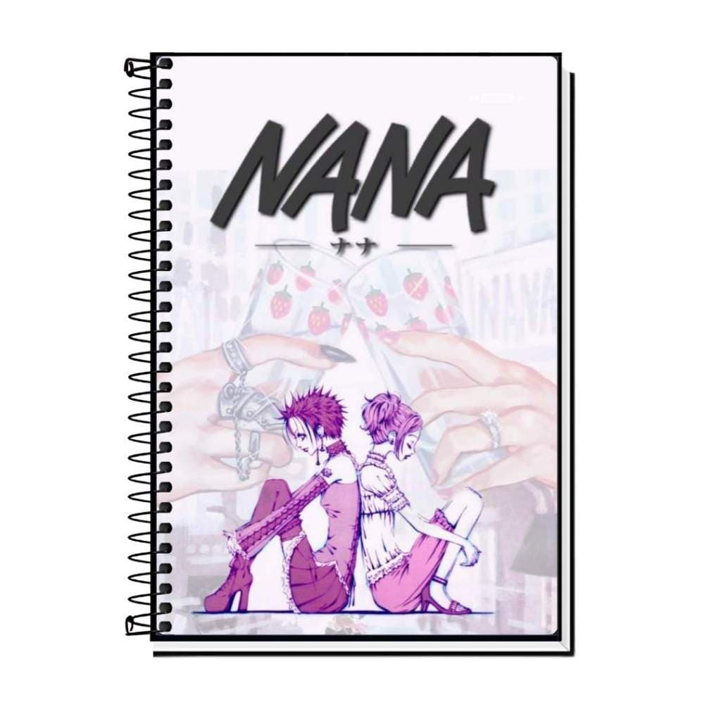 Caderno personalizado - universitario com Arte Inspirada em na obra NANA Modelos com 1, 10 ou 20 Matérias para estudos