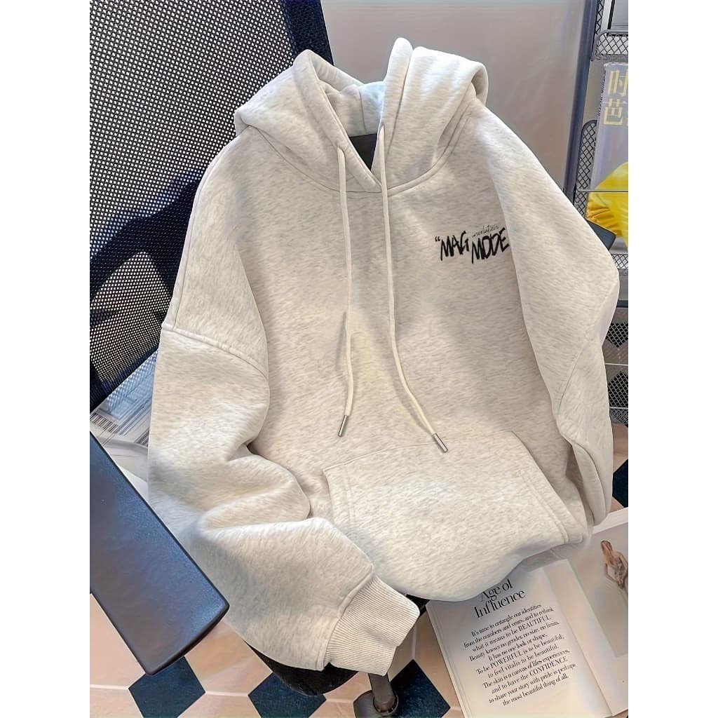 Blusa de Frio Moletom Canguru Estampado Oversized Grafite Moda Hip Hop Trap Rap mag
