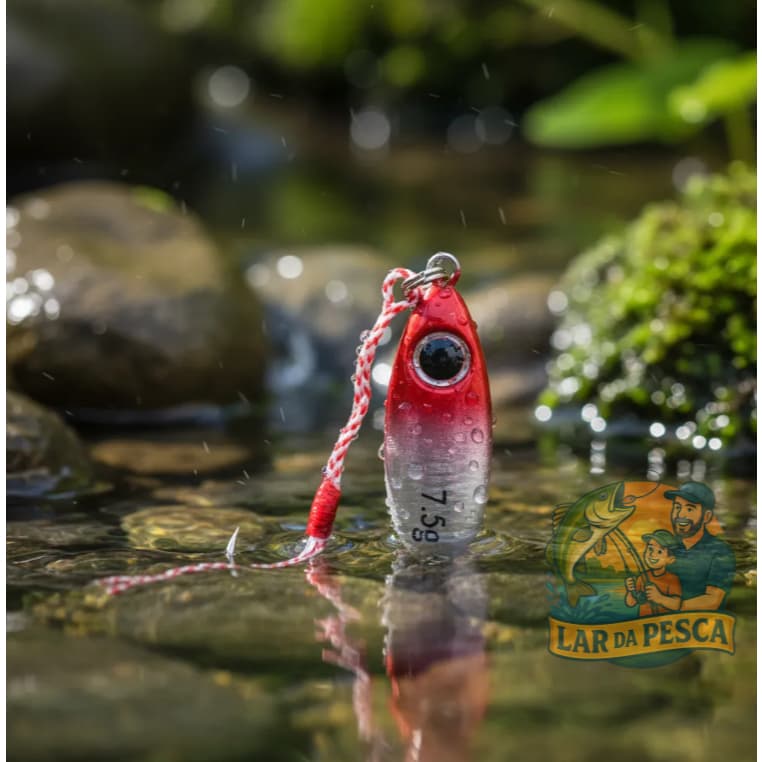 Isca Artificial Para Pesca Micro Jig 7.5gr Com Suporte Hook - Top para pescaria de Robalo e outros predadores