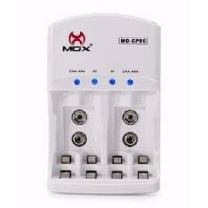 Carregador De Pilhas Aa Aaa 9v Mox Bi-volt Auto Stop MO-CP50