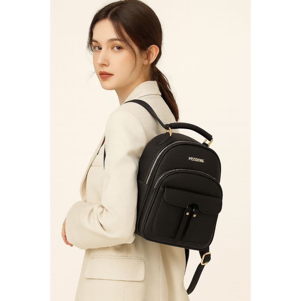 Mochila/Bolsa Transversal de Ombro Feminina - Mochila de Couro