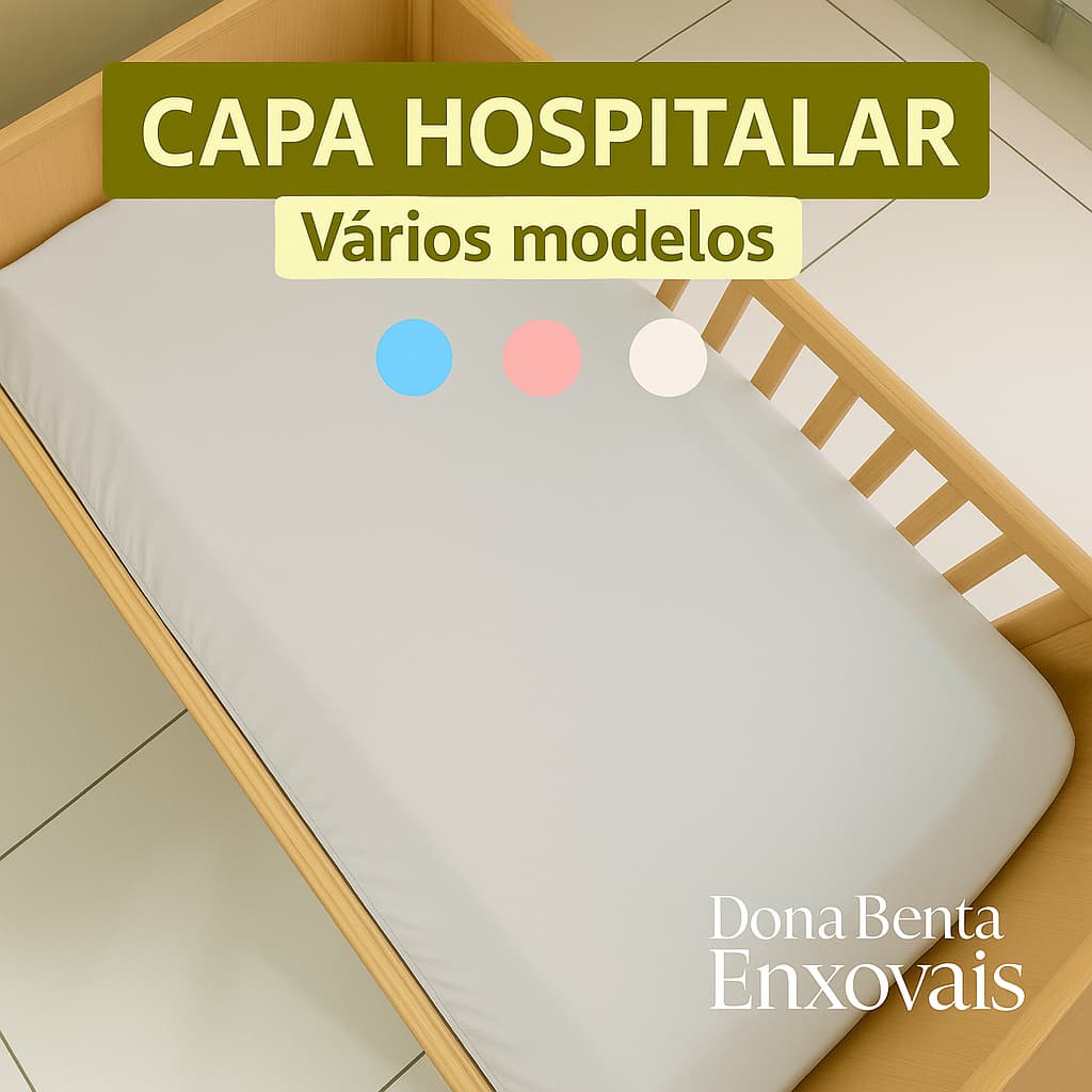 Capa Protetora Hospitalar para Colchão de Berço Impermeável Antialérgica e Antiácaro modelo Napa