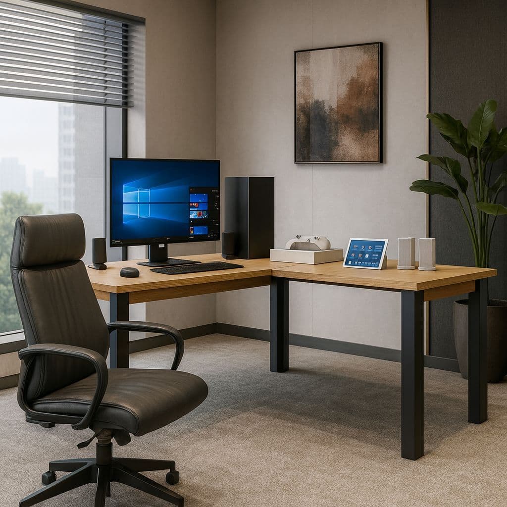 QUEIMA DE ESTOQUE - Escrivaninha em L – Mesa Gamer Industrial Vintage p/ Home Office e PC