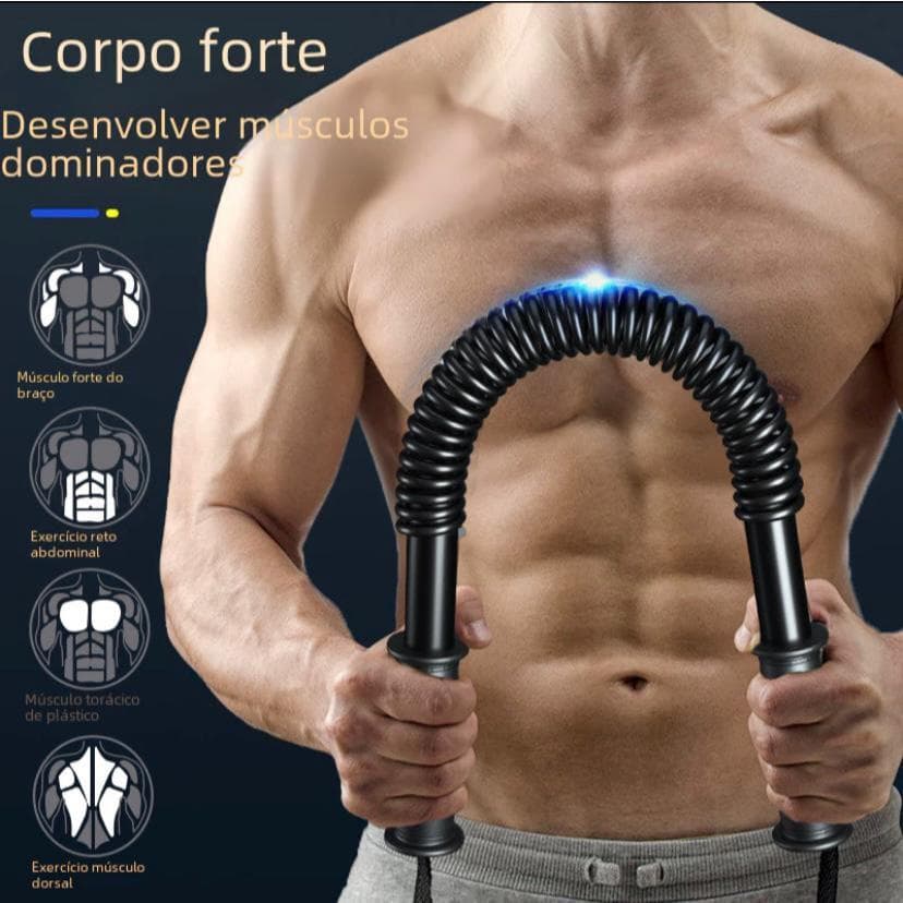 Barra Flexível Twist Power Treinamento Força Braço Torax