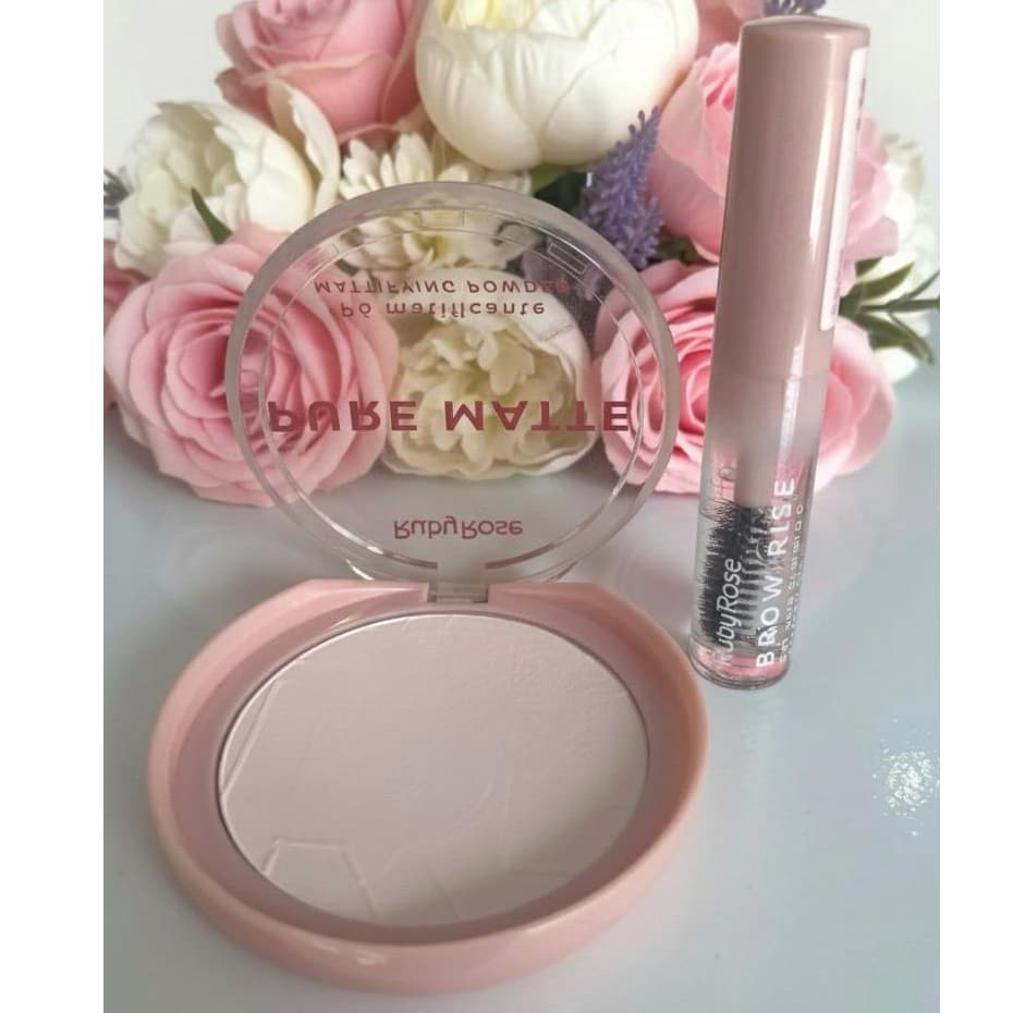 Kit Ruby Rose – Pó Pure Matte + Gel para Sobrancelha Brow Rise