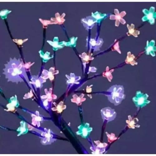 Zeroxyh Árvore Cerejeira 48 Leds Fixo Bivolt 45 CM Várias Cores Ref: 411/ 413/ 414