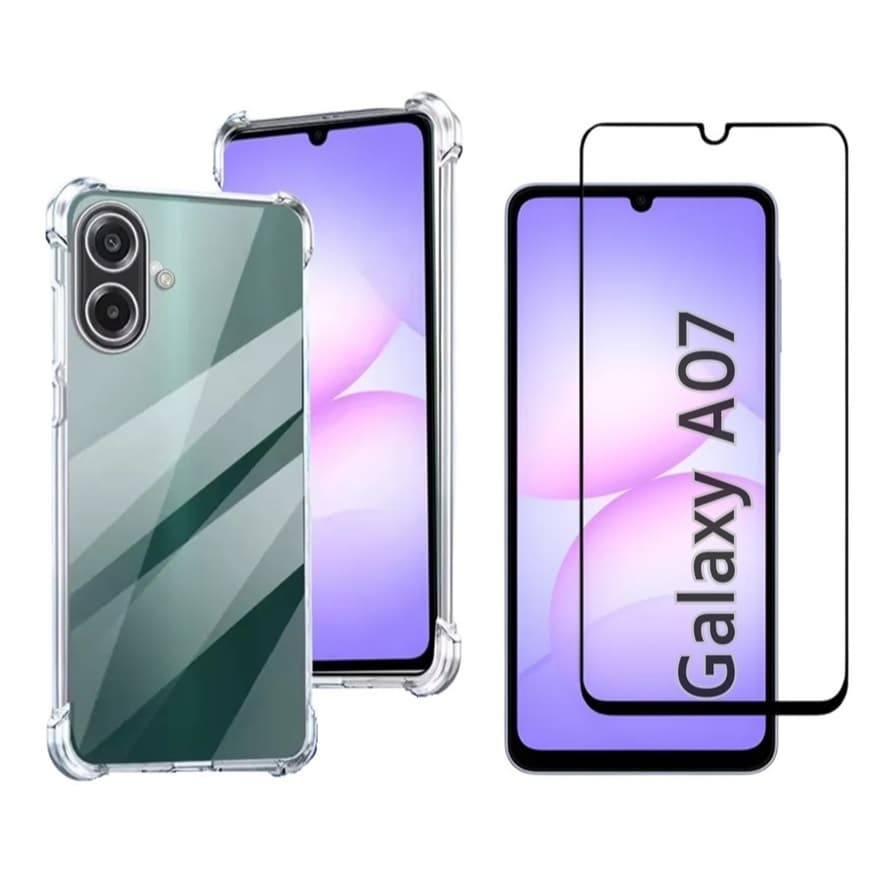 Capa Capinha Case Anti Impacto + Película de Vidro 3D Para Samsung Galaxy A07