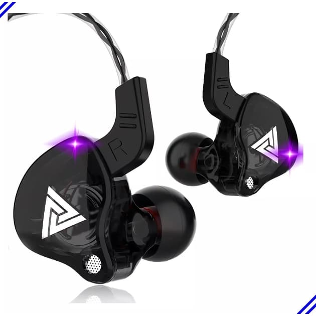 QKZ AK6 fone de ouvido com fio e microfone cobre driver fone de ouvido esportivo hifi baixo estéreo no ouvido