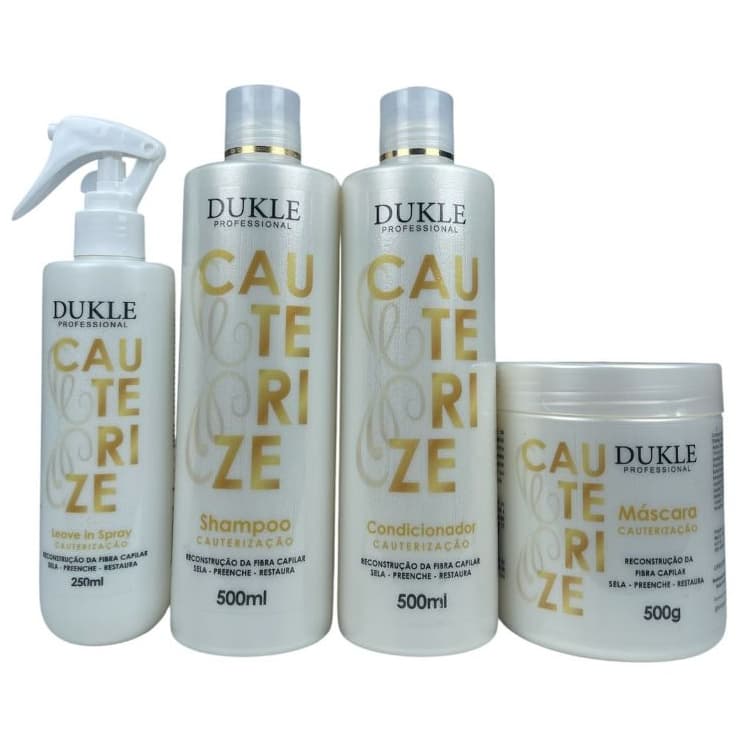 Kit Capilar Cauterização com 4 Passos Sela, Preenche e Restaura Dukle Professional