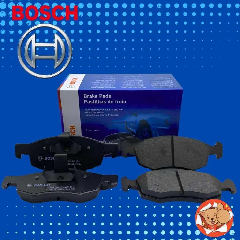 Jogo Pastilha Freio Dianteira Doblo Uno 1.3 1.4 1.6 1.8 MPI 8v 16v Flex Original Bosch 2001 a 2016