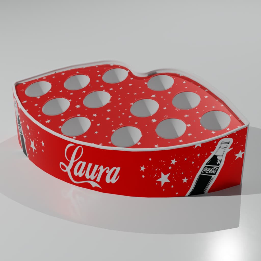 Porta Carmed Organizador Personalizado Coca Cola hidratante labial gloss para até 12 unidades