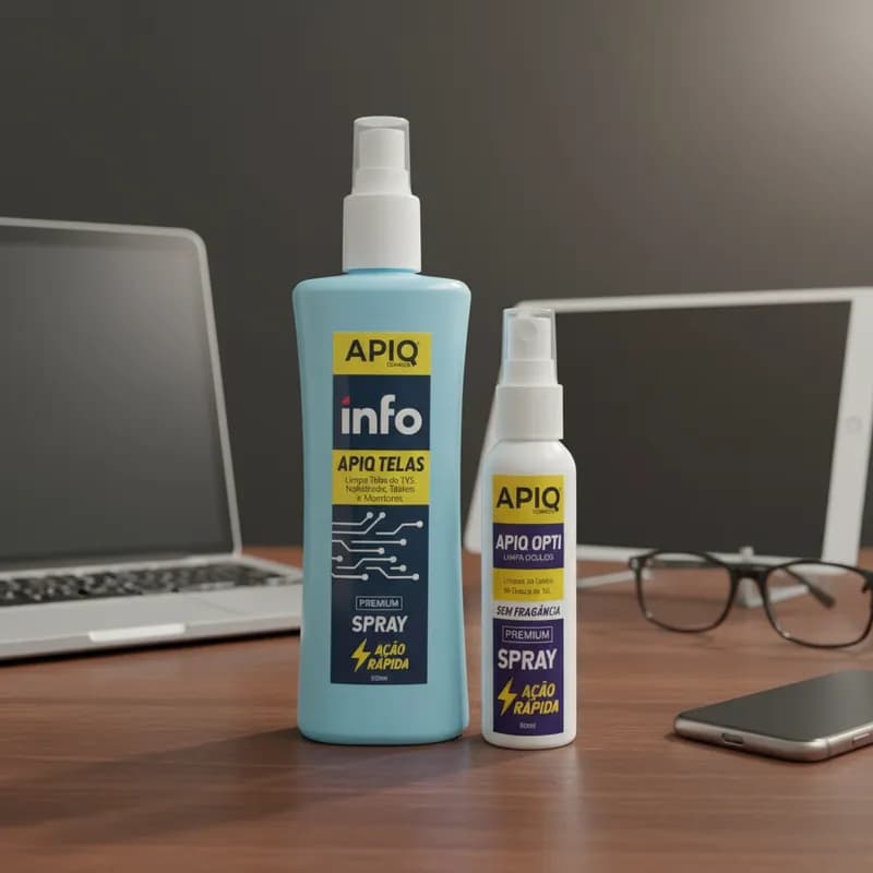Kit para Limpeza de Óculos Branco 60 ML + Limpa Telas 300 ML