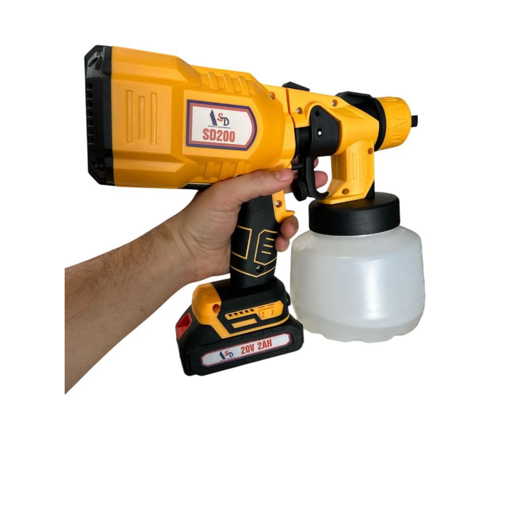 Pistola Eletrica Pulverizadora Pintura Portatil Bateria 1200ml