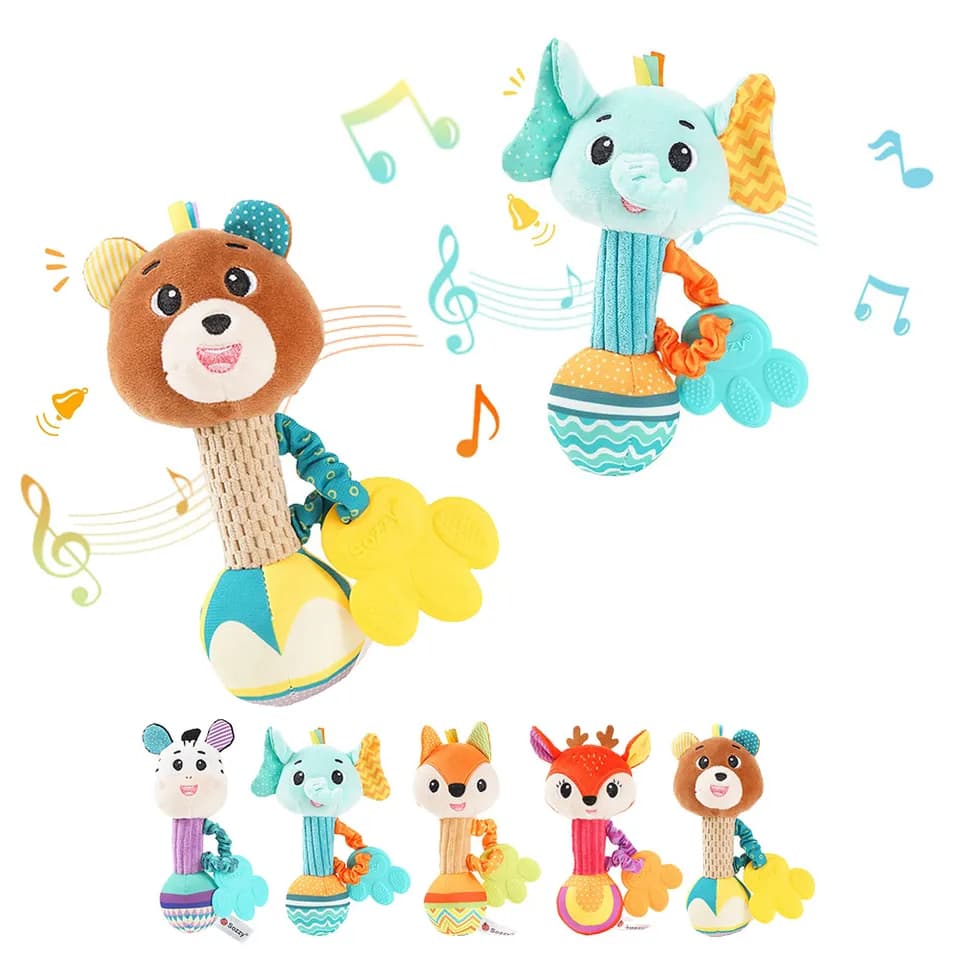 Chocalho pelúcia para bebê Brinquedo infantil Calmante pelucia para bebe