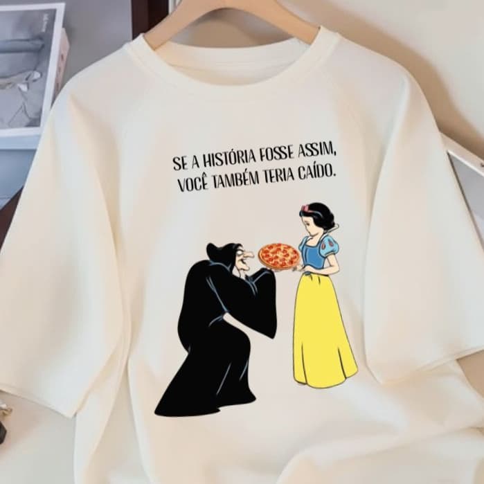 Camiseta Camisa Tshirt 100% Algodão Gym Treino Academia Musculação Fitness Oversized BRANCA DE NEVE
