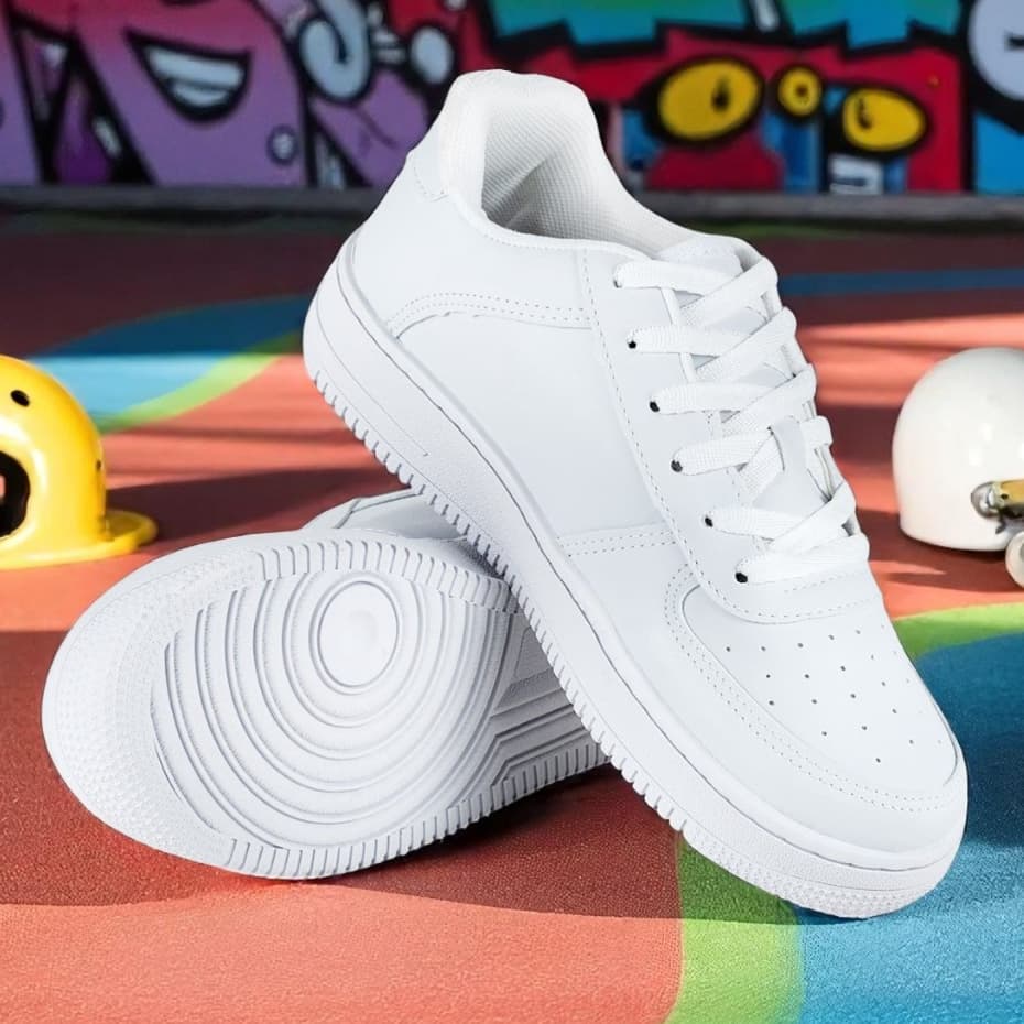 Tênis Feminino Casual Masculino Cinza Panda Branco Leve Confortável Macio