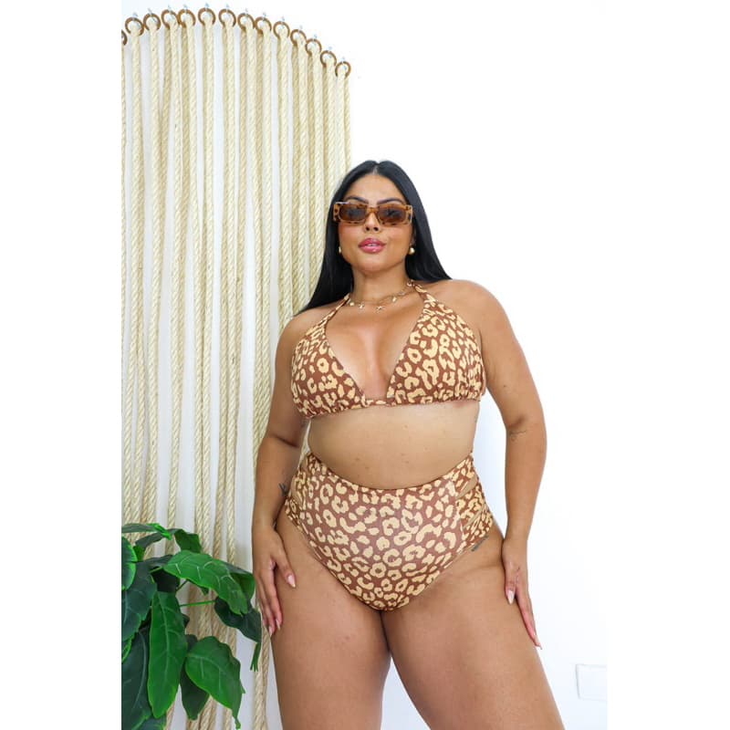 BIQUÍNI PLUS SIZE CÓS ALTO - Três Tiras