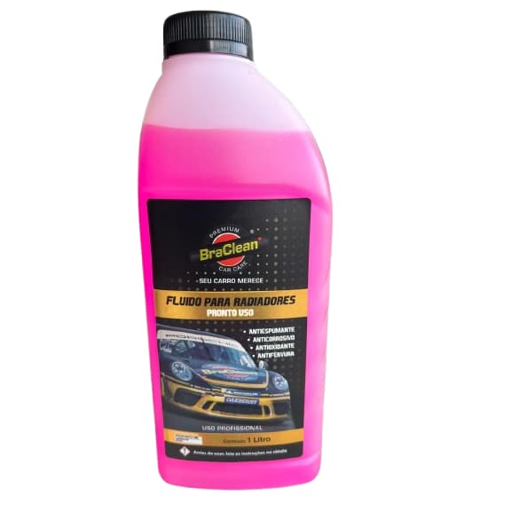 Fluido de Radiador Rosa Braclean Pronto Uso 1 Litro