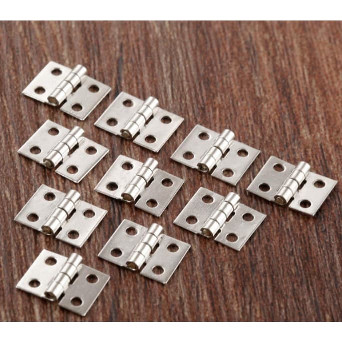Mini Dobradiças Decorativas 2,5 x 1 cm – Kit com 20 Peças