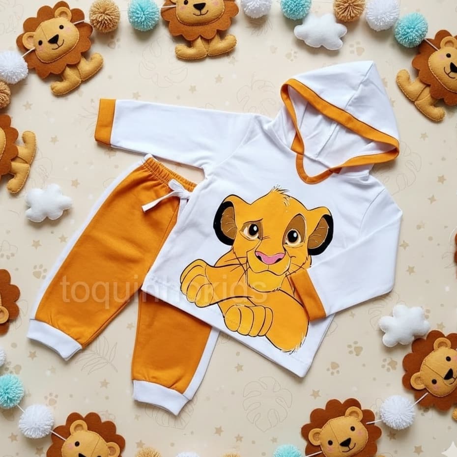 Conjunto de Bebê menino manga longa com capuz + calça meia estação boyzinho