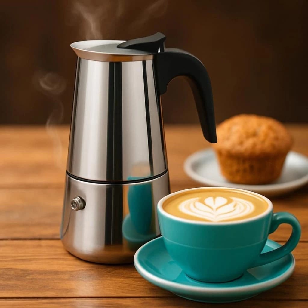 ☕ Cafeteira Italiana Inox 🔥 4 e 6 Xícaras | Café Espresso Forte e Aromático 💎 Cozinha Elegante