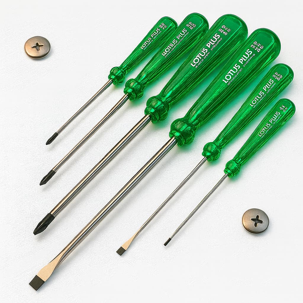 Kit de Chaves de Fenda e Philips Profissional 6 Peças Linha Premium