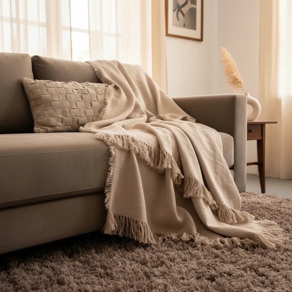 Manta para Sofá Protetor e Cama Sofa Solteiro Multiuso 2,00x 1,40 100% algodão para Decoração Redes Brazil