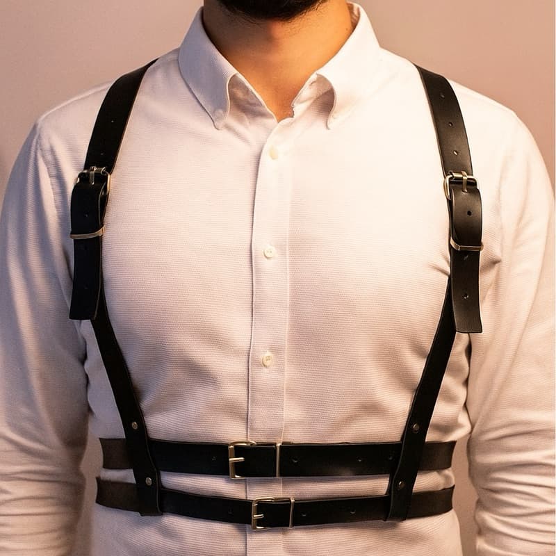 MASCULINA ZYAN ACESSORIO HARNESS SUSPENSÓRIO GOTIC CINTO FESTIVAL COSPLAY ROCK