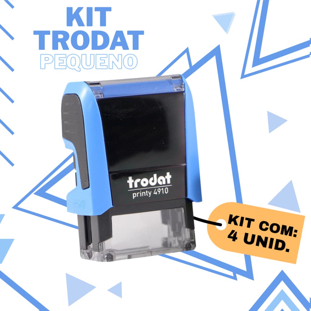 KIT 4 Carimbos Personalizados - Trodat 4910 | ENVIAR DADOS NO CHAT