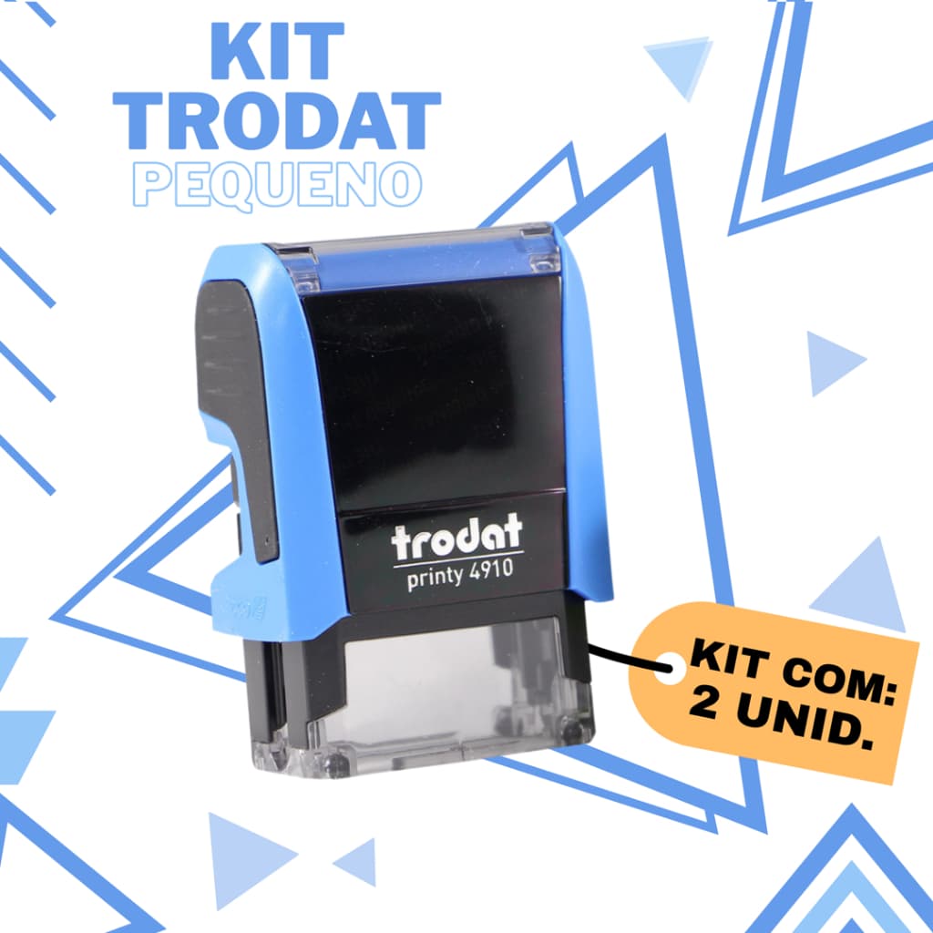 Kit 2 Carimbos Personalizados - TRODAT 4910 | ENVIAR DADOS NO CHAT