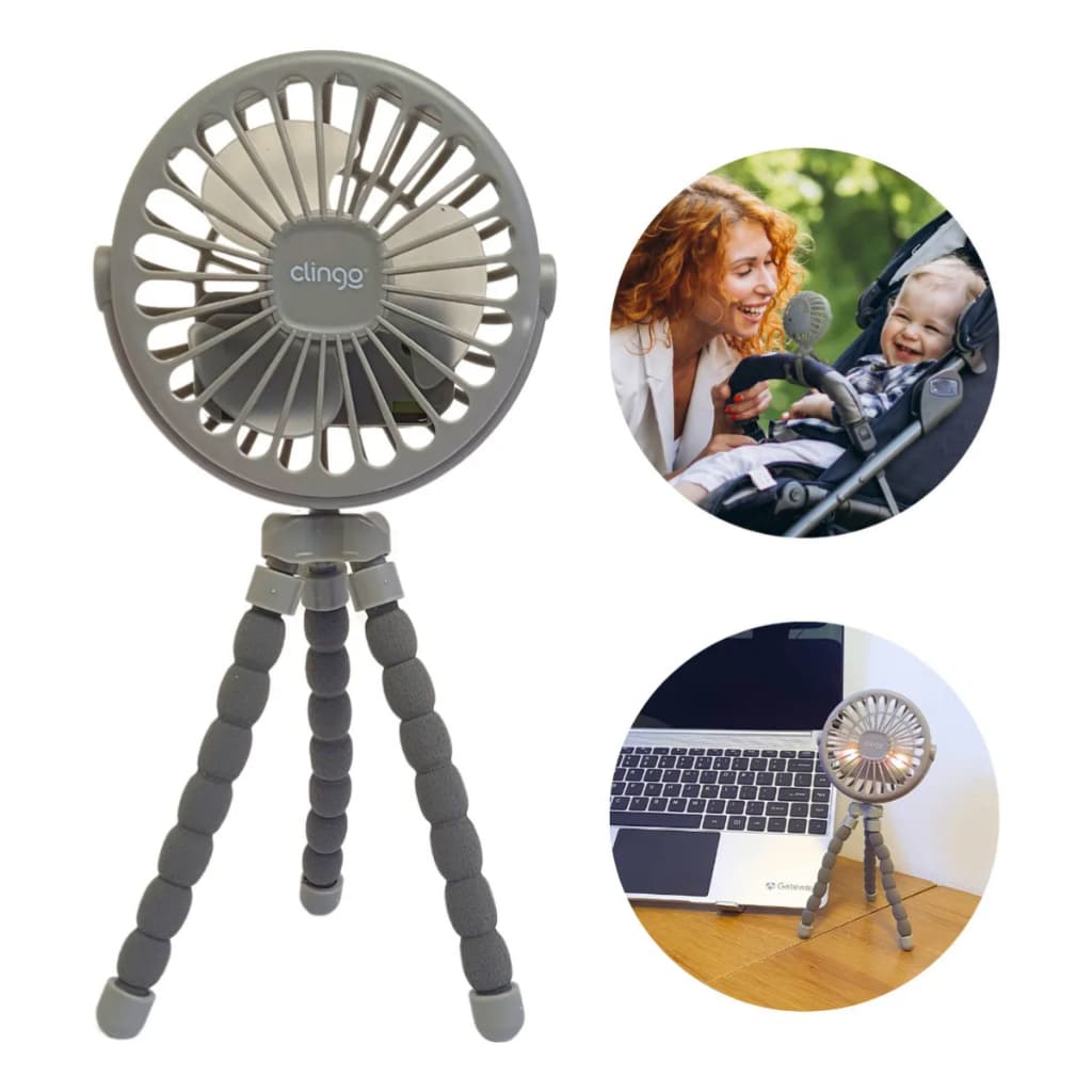 Mini Ventilador Berço Carrinho De Bebe Portatil Articulavel