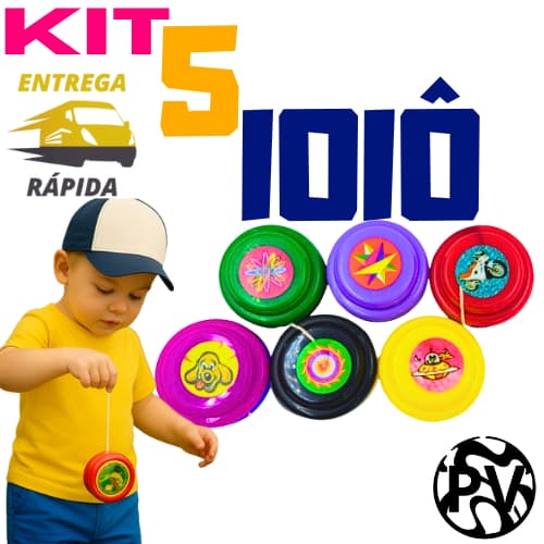 Kit 5 Ioiô Sortidos Brinquedo infantil barato / prenda / aniversario / lembrancinha  diversos modelos