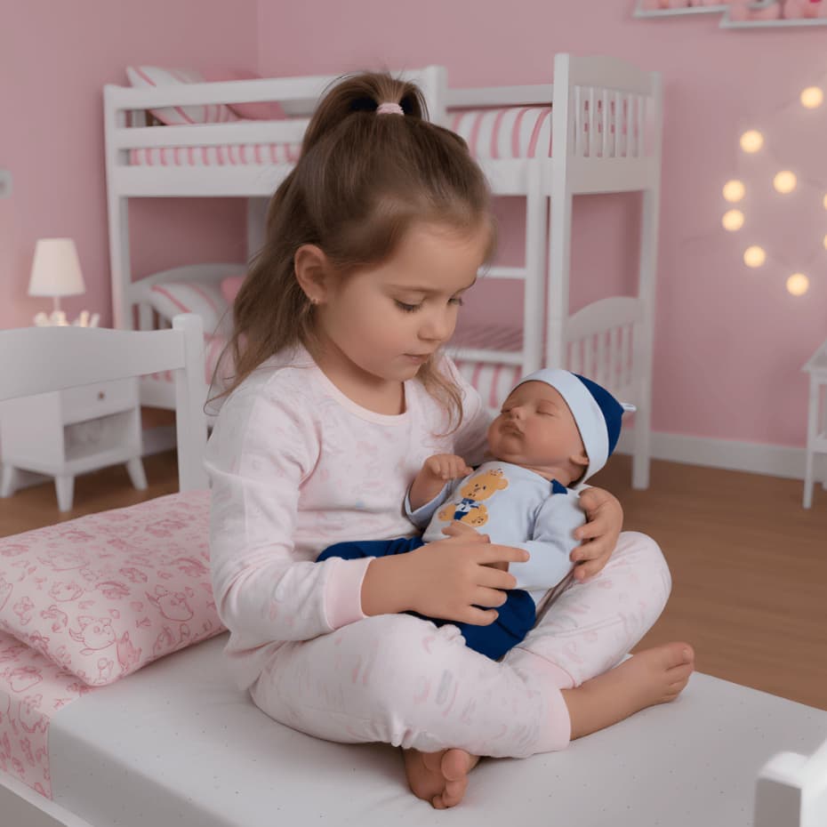 Bebê Boneco Reborn Siliconado Realista Pode dar Banho Chupeta